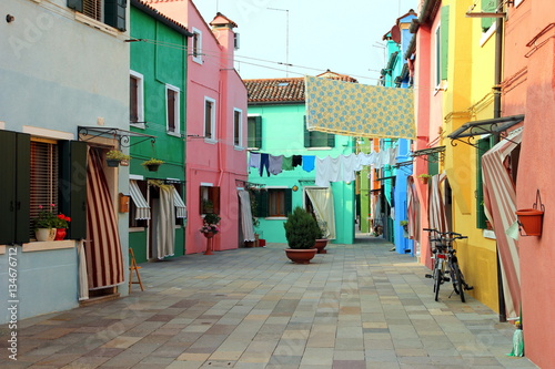 Burano, Italy. One of the cozy yard in the island. © Nadezhda Zaitceva