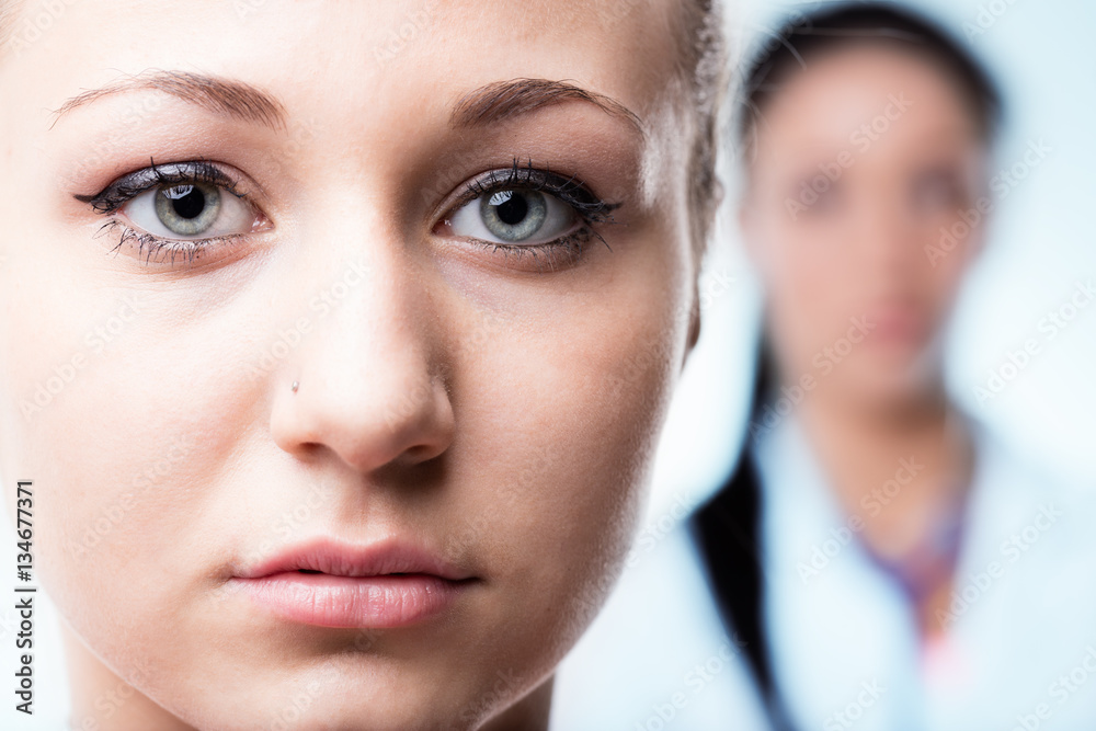 woman worried about her medical situation