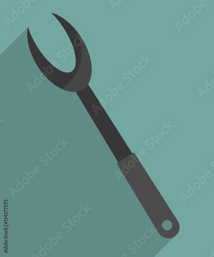 carving fork kitchen supplies icon image vector illustration design 