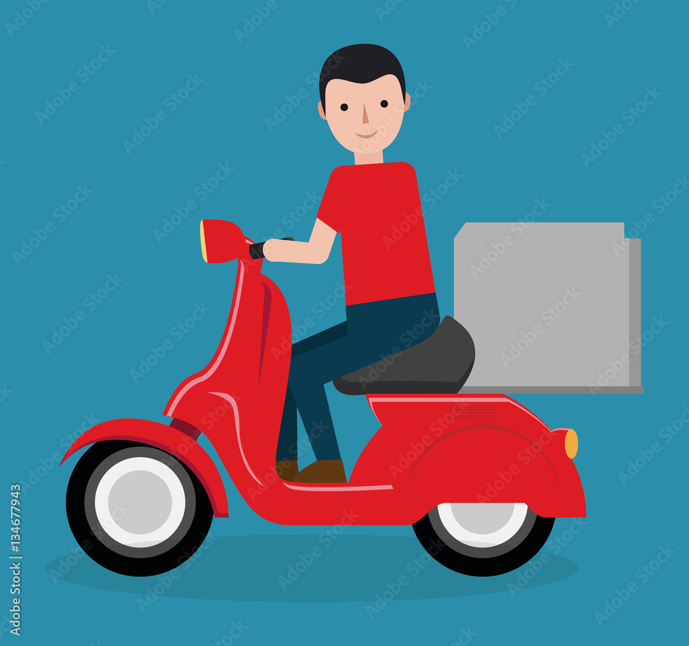 scooter food delivery related icons image vector illustration design 