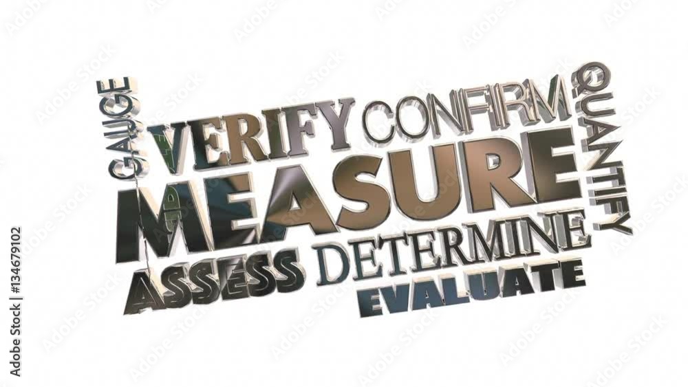 Measure Word Collage Evaluate Assess Estimate 3d Animation Measure Word Collage Evaluate Assess Estimate 3d Animation