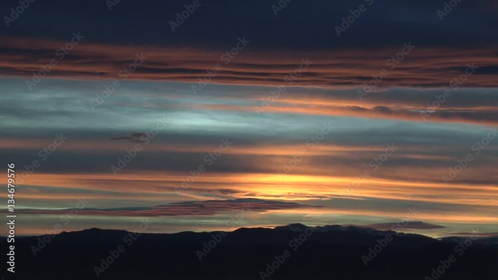 Superb Sunset Colors in Rocky Mountain Clouds Superb Sunset Colors in Rocky Mountain Clouds