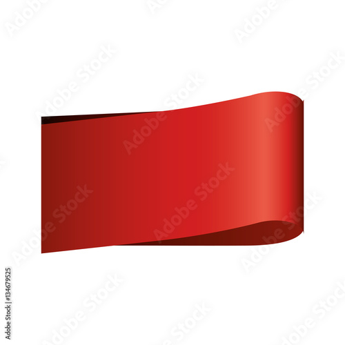 color price tag with rectangular shape and bottom shadow vector illustration