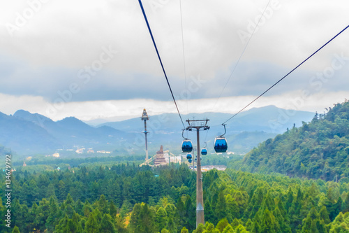 The Sun Moon Lake Ropeway is a scenic gondola cable car service that connects Sun Moon Lake with the Formosa Aboriginal Culture Village theme park.
