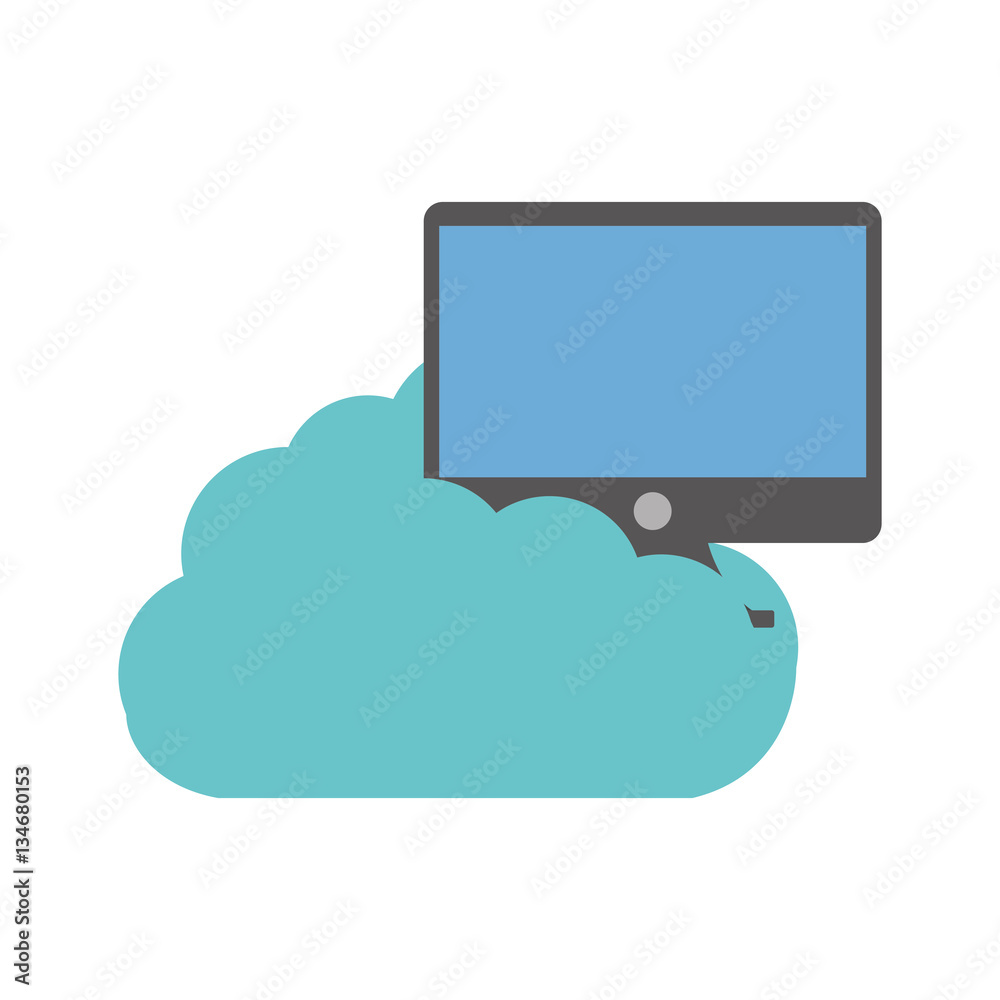 cloud computer screen device technology vector illustration eps 10 cloud computer screen device technology vector illustration eps 10