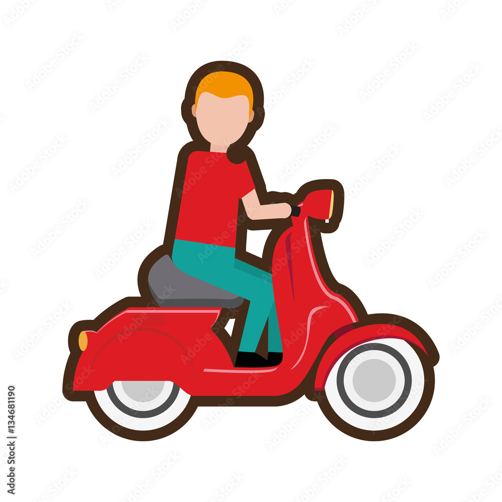 cartoon delivery boy riding scooter vector illustration eps 10 cartoon delivery boy riding scooter vector illustration eps 10