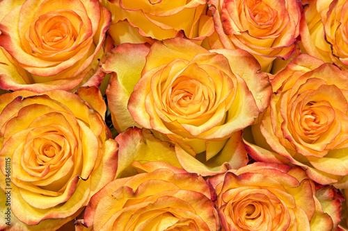 Yellow and Orange Roses Bouquet