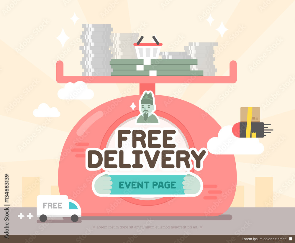 Fototapeta premium Delivery Event Template