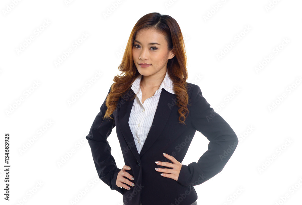 Business woman on white background Business woman on white background