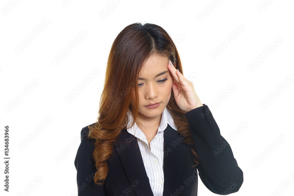 stressed and depressed young atractive businesswoman, headache a stressed and depressed young atractive businesswoman, headache a