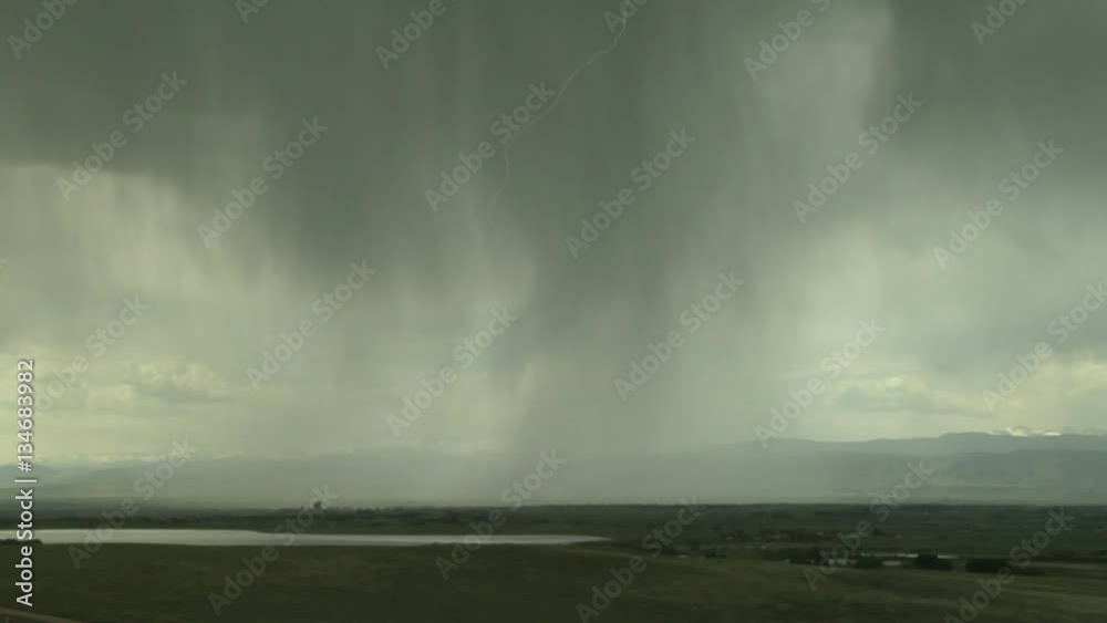 Lightning Strikes Ground Just Outside of Rain Shaft Lightning Strikes Ground Just Outside of Rain Shaft