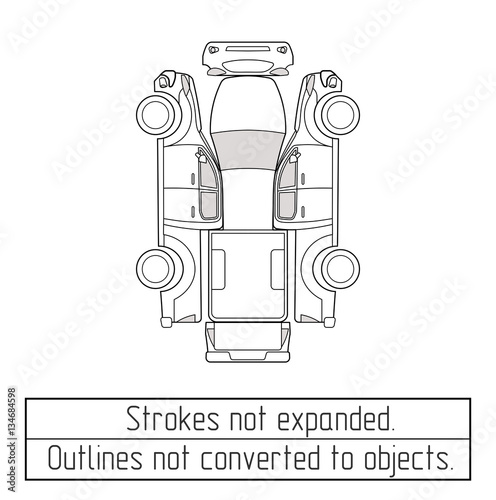 car pickup truck drawing outlines not converted to objects