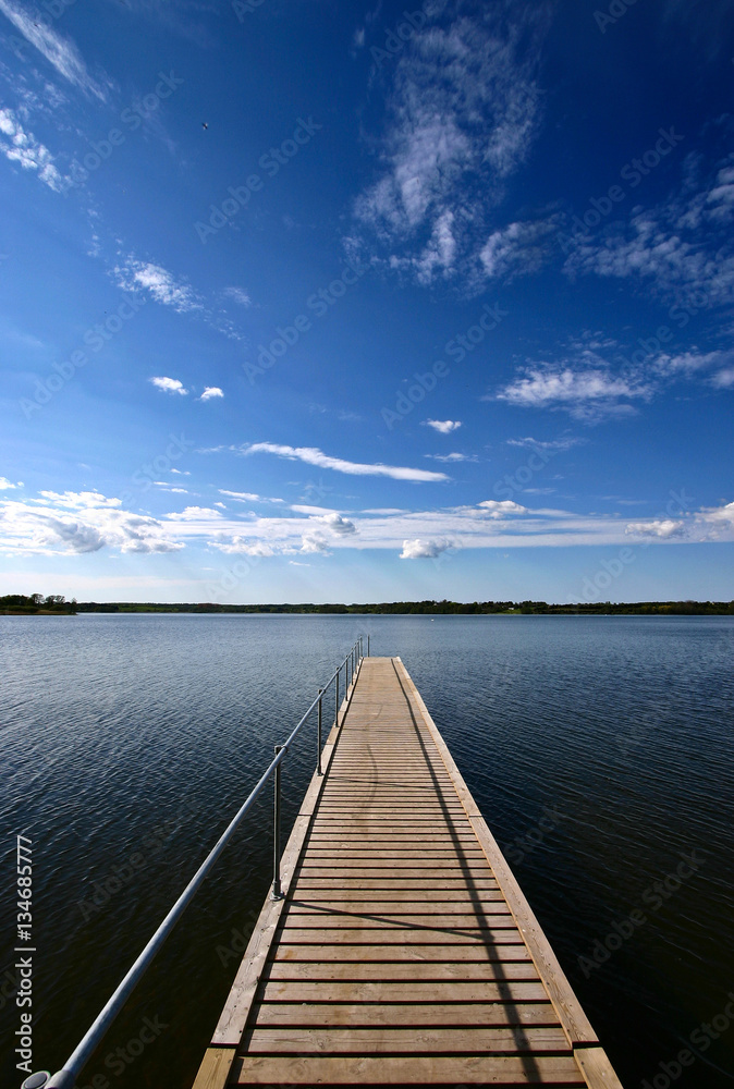 View on a beautiful  lake in scandinavia in denmark