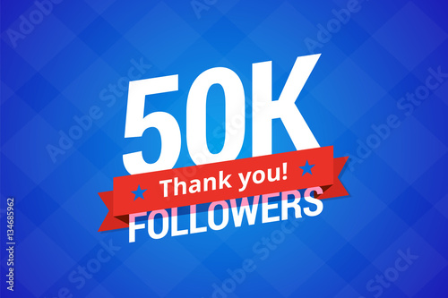 50000 followers vector illustration