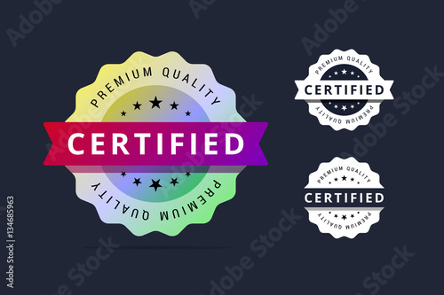 Certified stamp vector illustration.