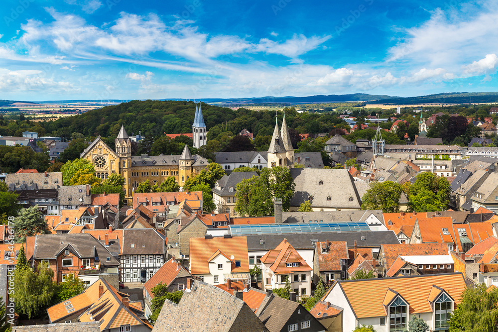 Fototapeta premium Panoramic view of Goslar, Germany