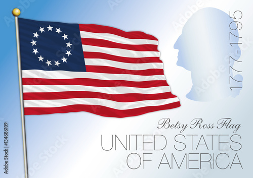 Betsy Ross US historical flag 1777