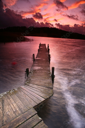 View on a beautiful  lake in scandinavia in denmark photo