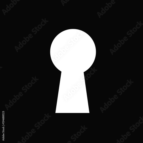 Keyhole Icon on black background. Modern flat pictogram, busines