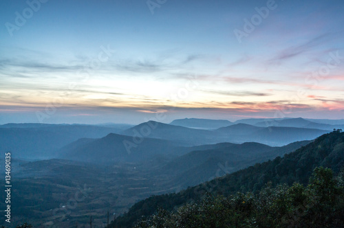 Phu Ruea viewpoint with sunset