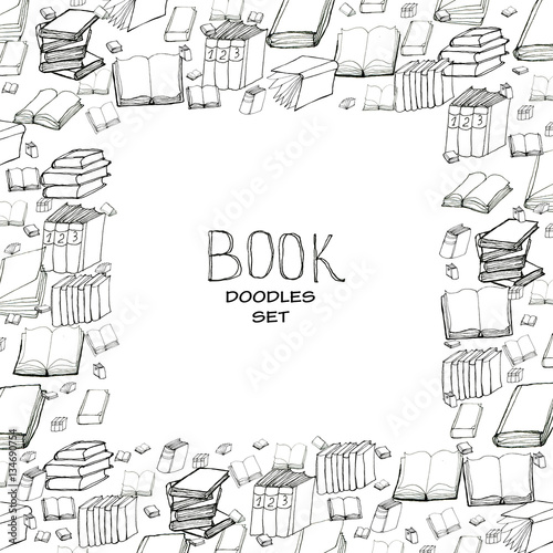 Book doodle frame