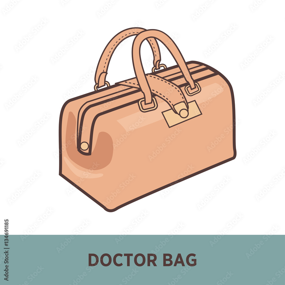 Vector fashion bag isolated on white Vector fashion bag isolated on white