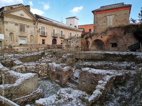 Benevento - Ruderi romani con la neve photo