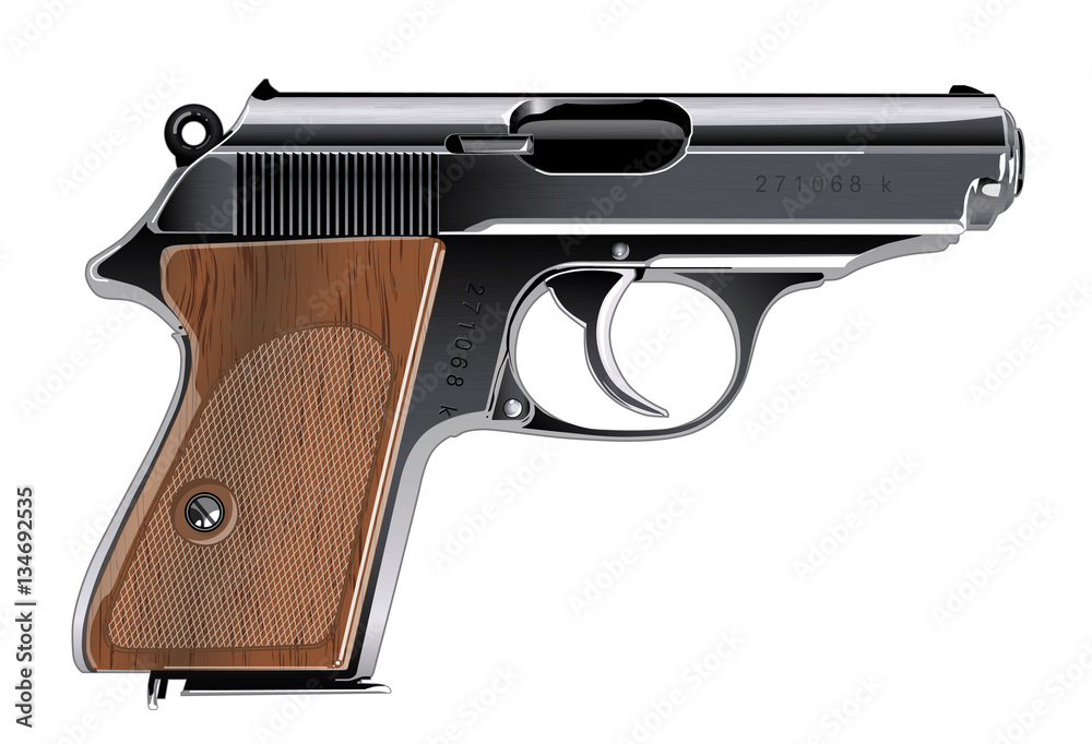 Handgun - Vector Illustration