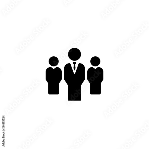 Vector group of people business icon. Flat design on a white background
