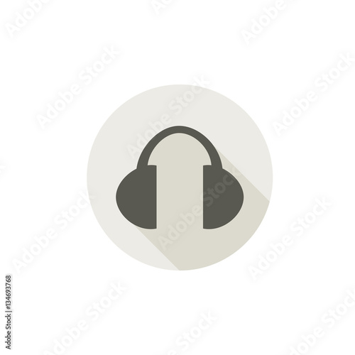 vector headphone flat icon design
