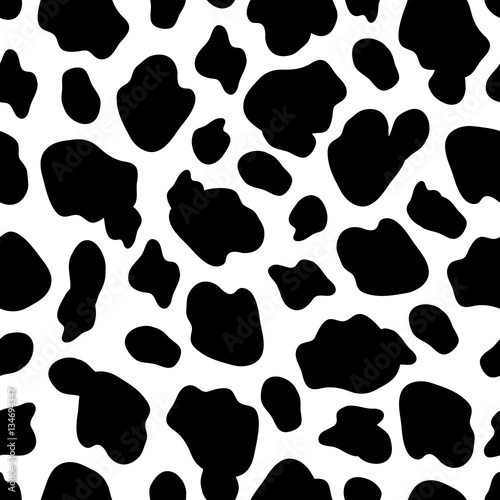 Cow skin vector illustration. Seamless pattern.