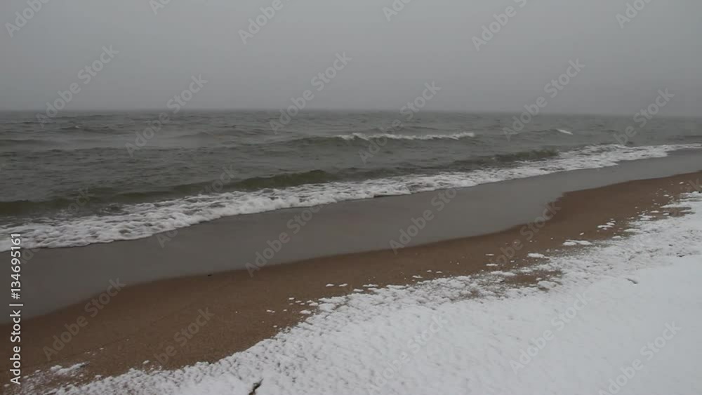Blizzard and the running waves on the sandy snow coast of a reservoir, Ob River , Siberia, Russia
Blizzard and the running waves on the sandy snow coast of a reservoir, Ob River , Siberia, Russia