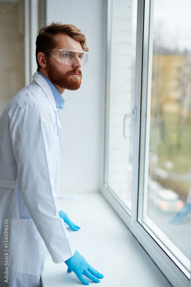 Clinician by window