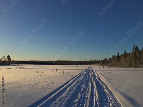 Sonne im verschneiten Winter