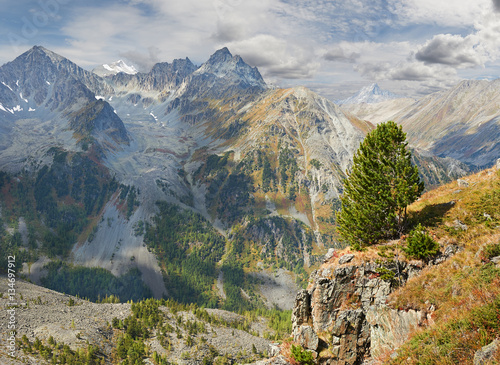 Beautiful autumn landscape, Altai mountains Russia.