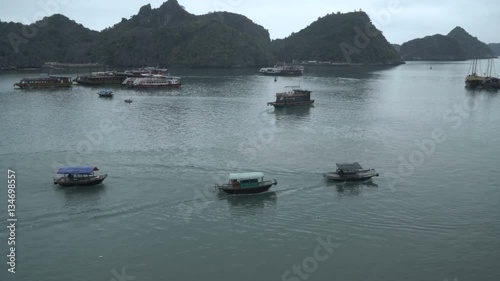 Wallpaper Mural The movement of ships in Halong Bay, Vietnam, Southeast Asia Torontodigital.ca