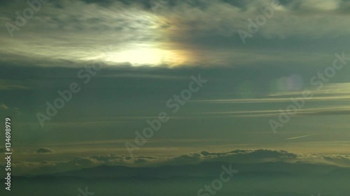 Brilliant Mock Sun or Sun Dog in Time Lapse photo