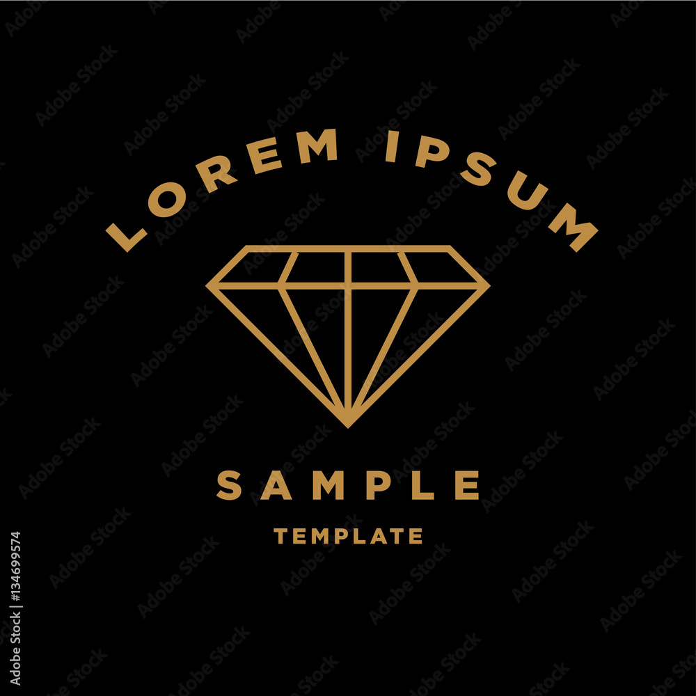 Linear Diamond Sign Vector Design Linear Diamond Sign Vector Design