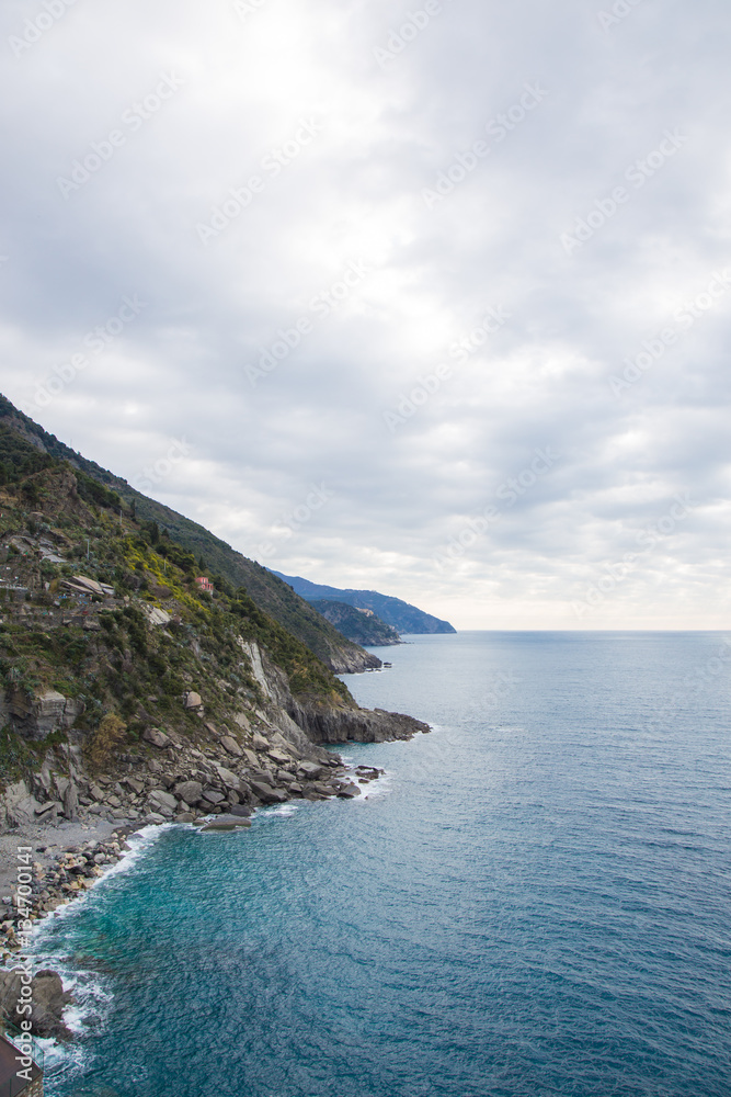 Cliff in the Liguria coast.