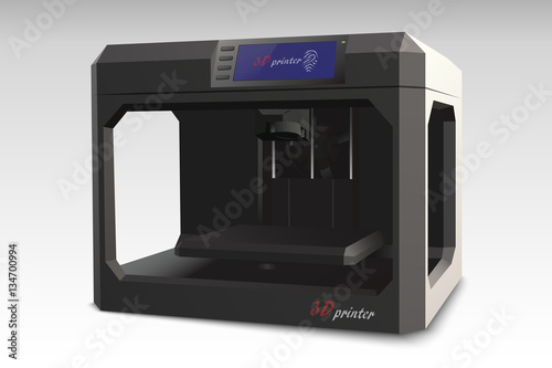 Three Dimensional Printer with Touch Screen