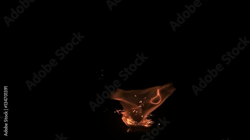 Fire Burning Up In Slow Motion