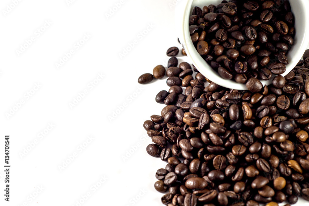 Coffee beans isolated with a white background Coffee beans isolated with a white background