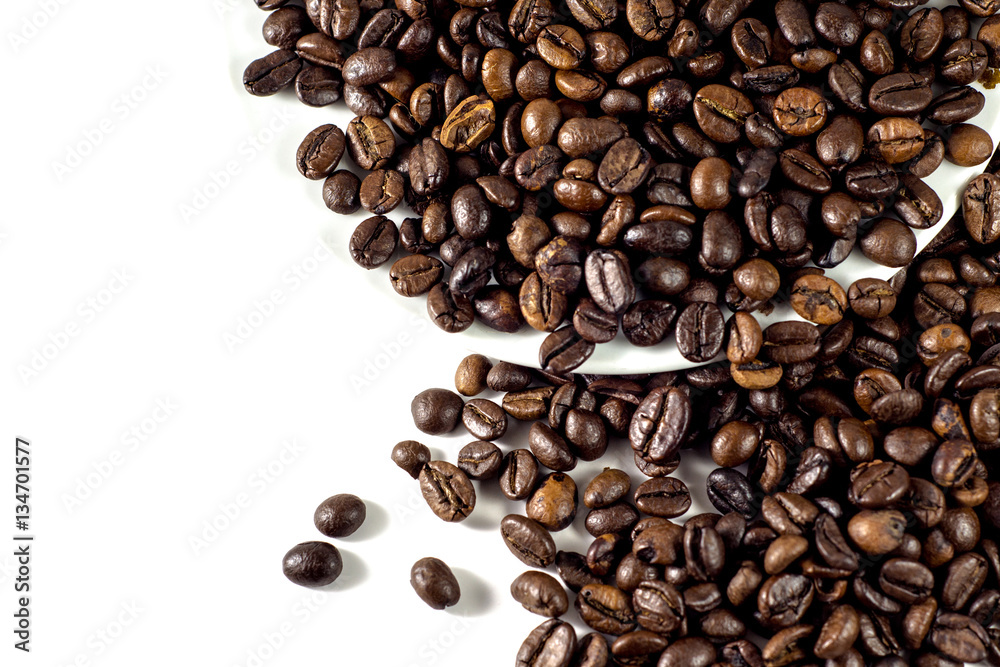 Coffee beans isolated with a white background Coffee beans isolated with a white background