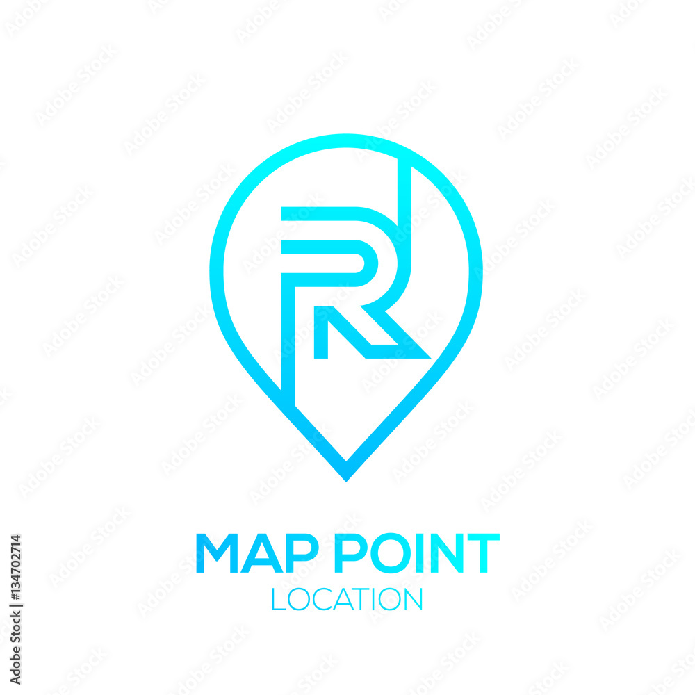 Letter R Logo Map Point Location,City locator,Pin maps symbol,Gps icon,Geo point navigation logotype Letter R Logo Map Point Location,City locator,Pin maps symbol,Gps icon,Geo point navigation logotype