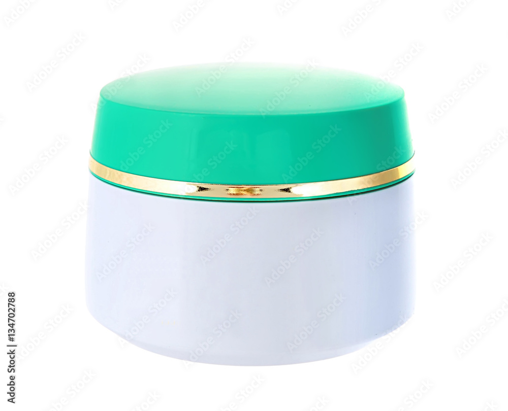 glass jar of face cream isolated on white glass jar of face cream isolated on white