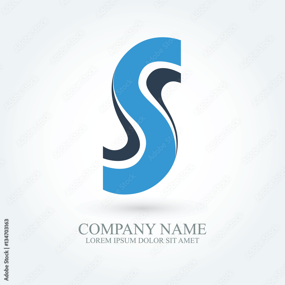 flat modern typography initial letter s, alphabet logo design for brand and company identity flat modern typography initial letter s, alphabet logo design for brand and company identity