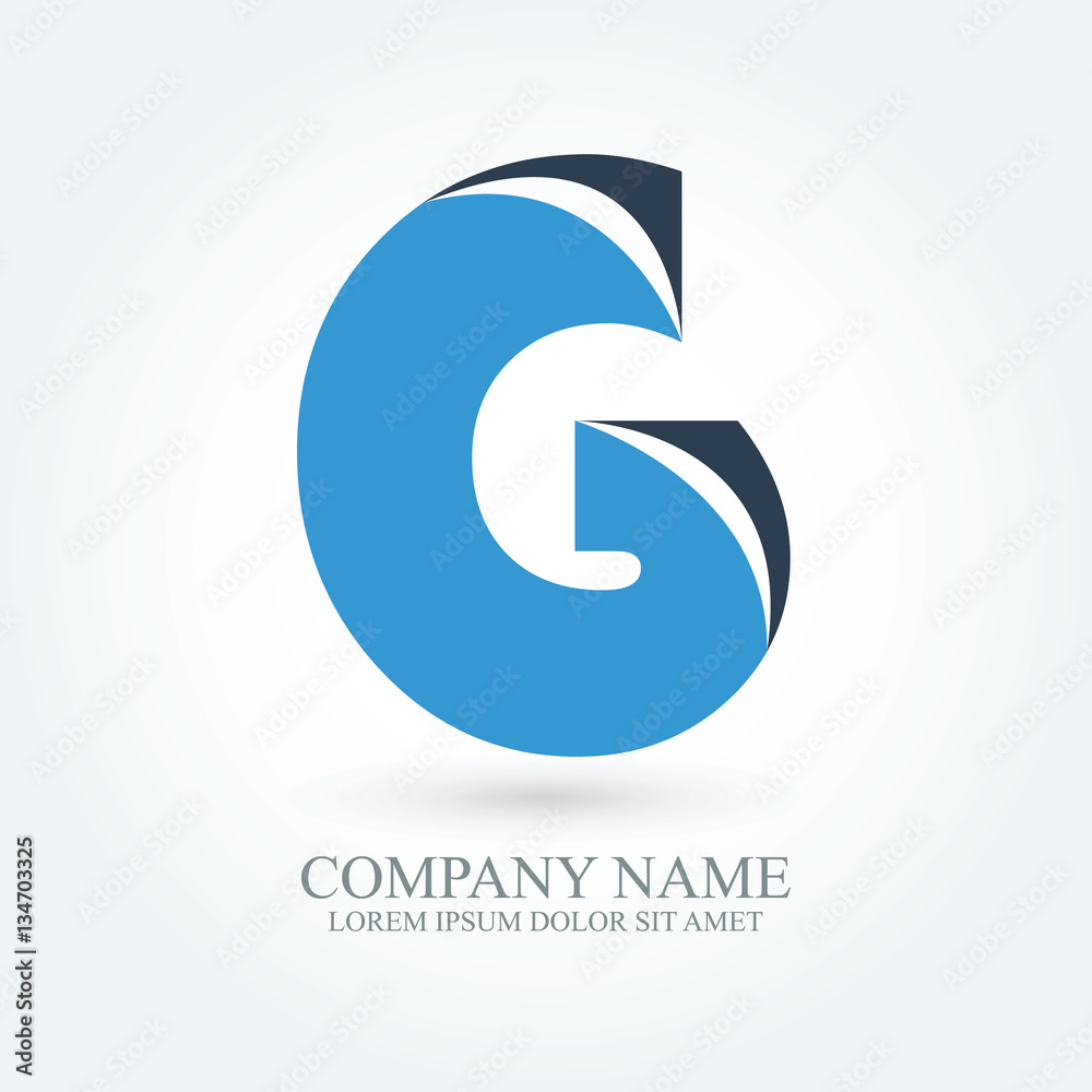flat modern typography initial letter g, alphabet logo design for brand and company identity flat modern typography initial letter g, alphabet logo design for brand and company identity