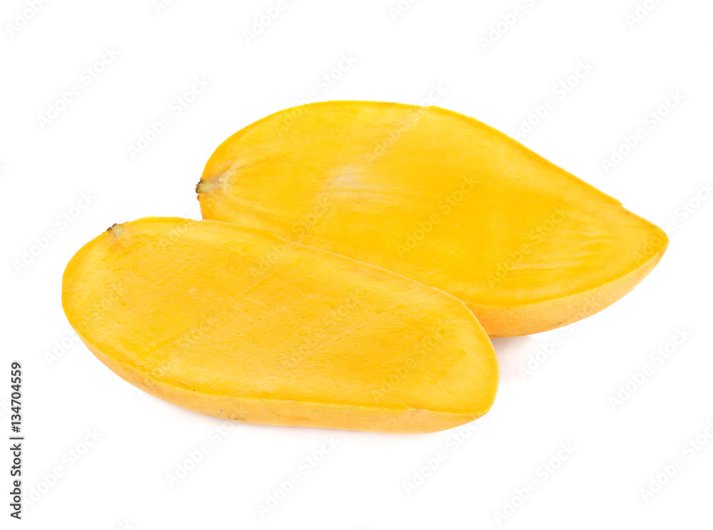 Ripe mango isolated on white background Ripe mango isolated on white background