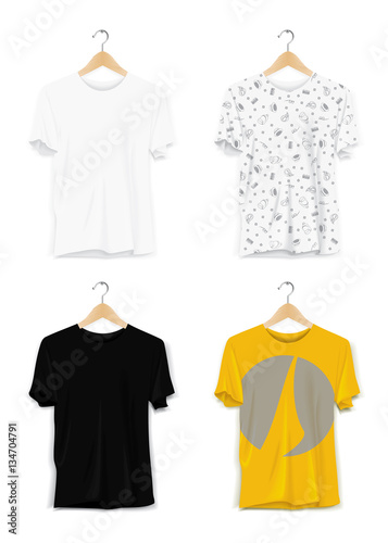 Replace Design/Pattern with your Design, Change Colors Mock-up T shirt Template