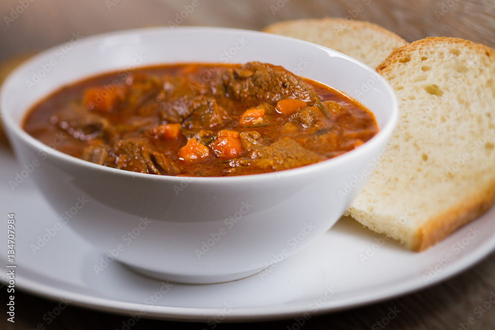 Hot stew. Hot stew.
